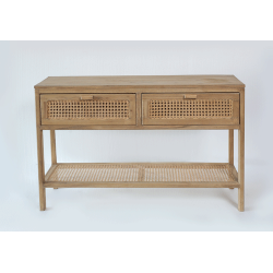 Console w/Rattan Inlay Console w/Rattan Inlay